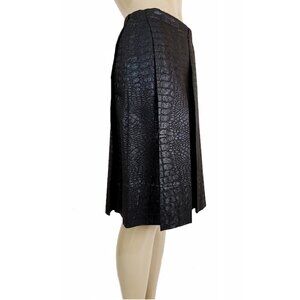 Vintage JEAN PAUL GAULTIER Femme Croco Printed Metallic Knee-Length Skirt